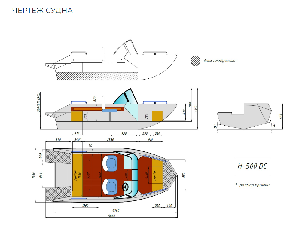 Алюминиевый катер Неман-500 DC Pro в Тольятти