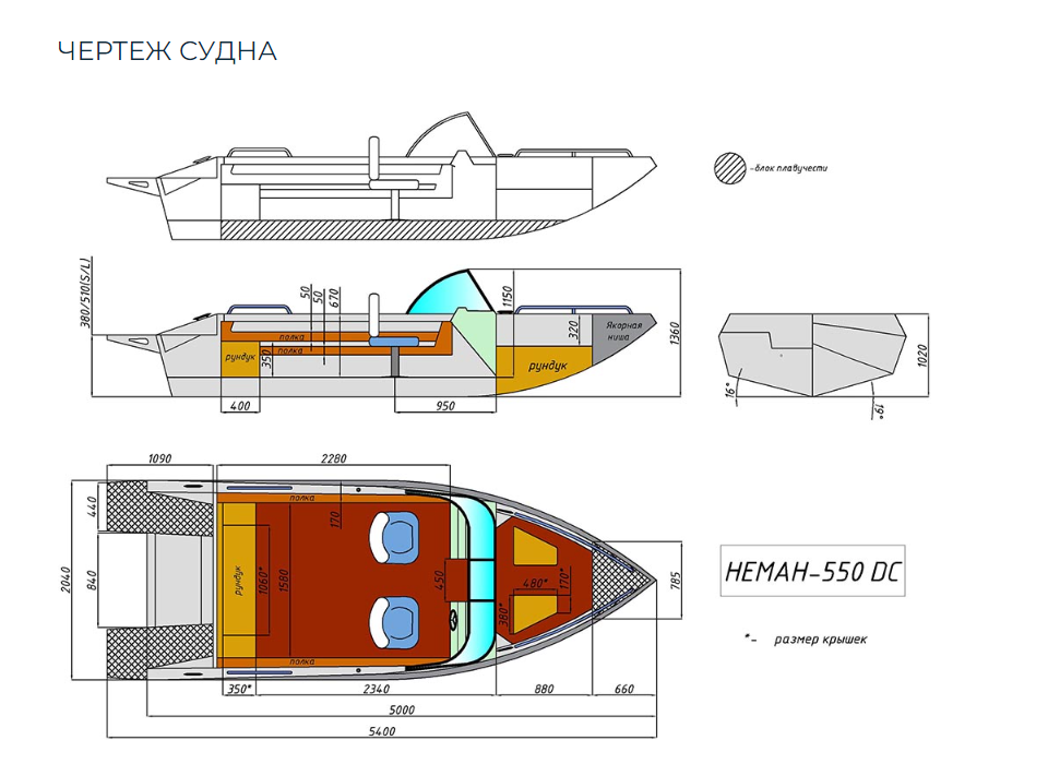 Алюминиевый катер Неман 550 DC в Тольятти