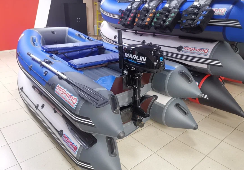 КОМПЛЕКТ ЛОДКА MISHIMO LITE 315 + МОТОР 5л.с в Тольятти