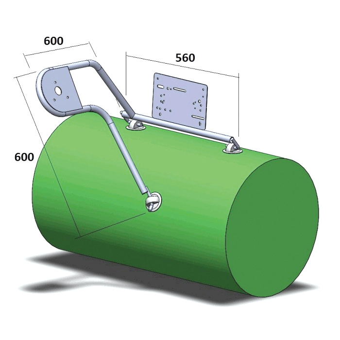 Стойка рулевая с креплением на баллон надувной лодки 25мм в Тольятти