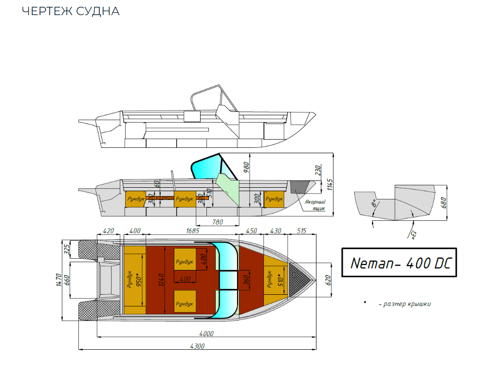 Алюминиевый катер Neman-400 DC в Тольятти