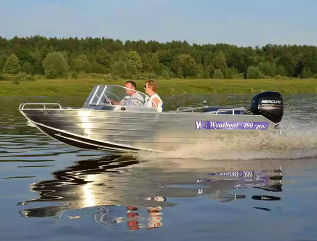 Алюминиевый катер Wyatboat-490 Pro водомет в Тольятти