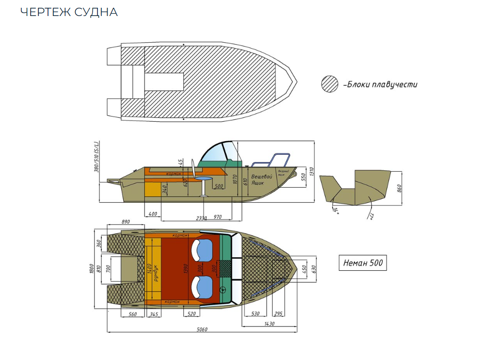 Алюминиевый катер Неман 500 в Тольятти