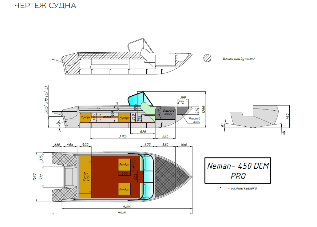Алюминиевый катер Neman-450 DCM PRO в Тольятти