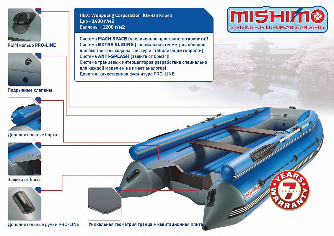 Лодка MISHIMO FAMILY LITE DF 400 в Тольятти