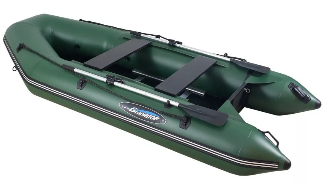 МОТОРНО-ГРЕБНАЯ ЛОДКА ПВХ GLADIATOR А 340 ТК С ФАНЕРНЫМ ПОЛОМ в Тольятти