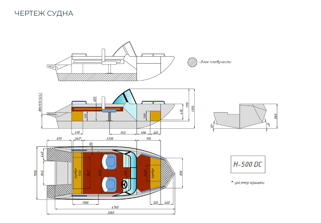 Алюминиевый катер Неман-500 DC в Тольятти
