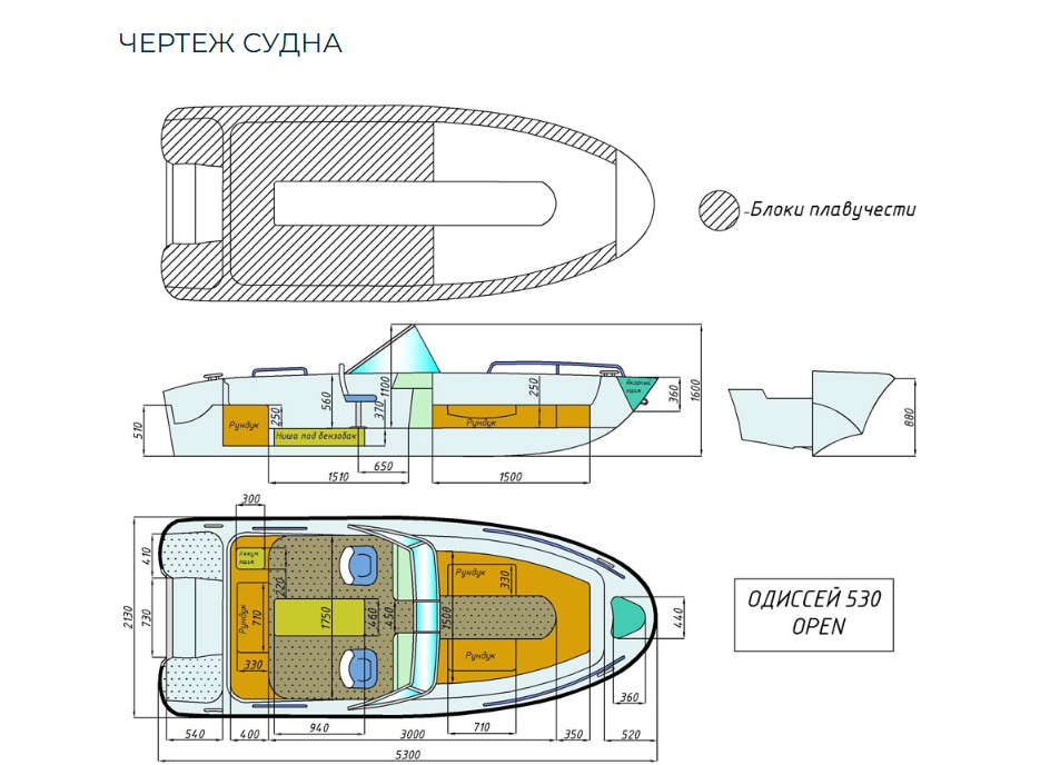 Стеклопластиковый катер Neman-530 Open в Тольятти