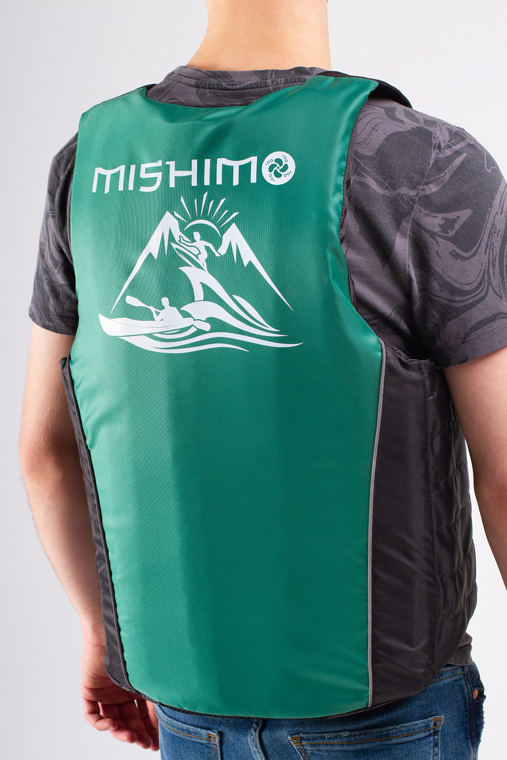 Жилет спасательный MISHIMO PRO Премиум качества Черно-зеленый в Тольятти