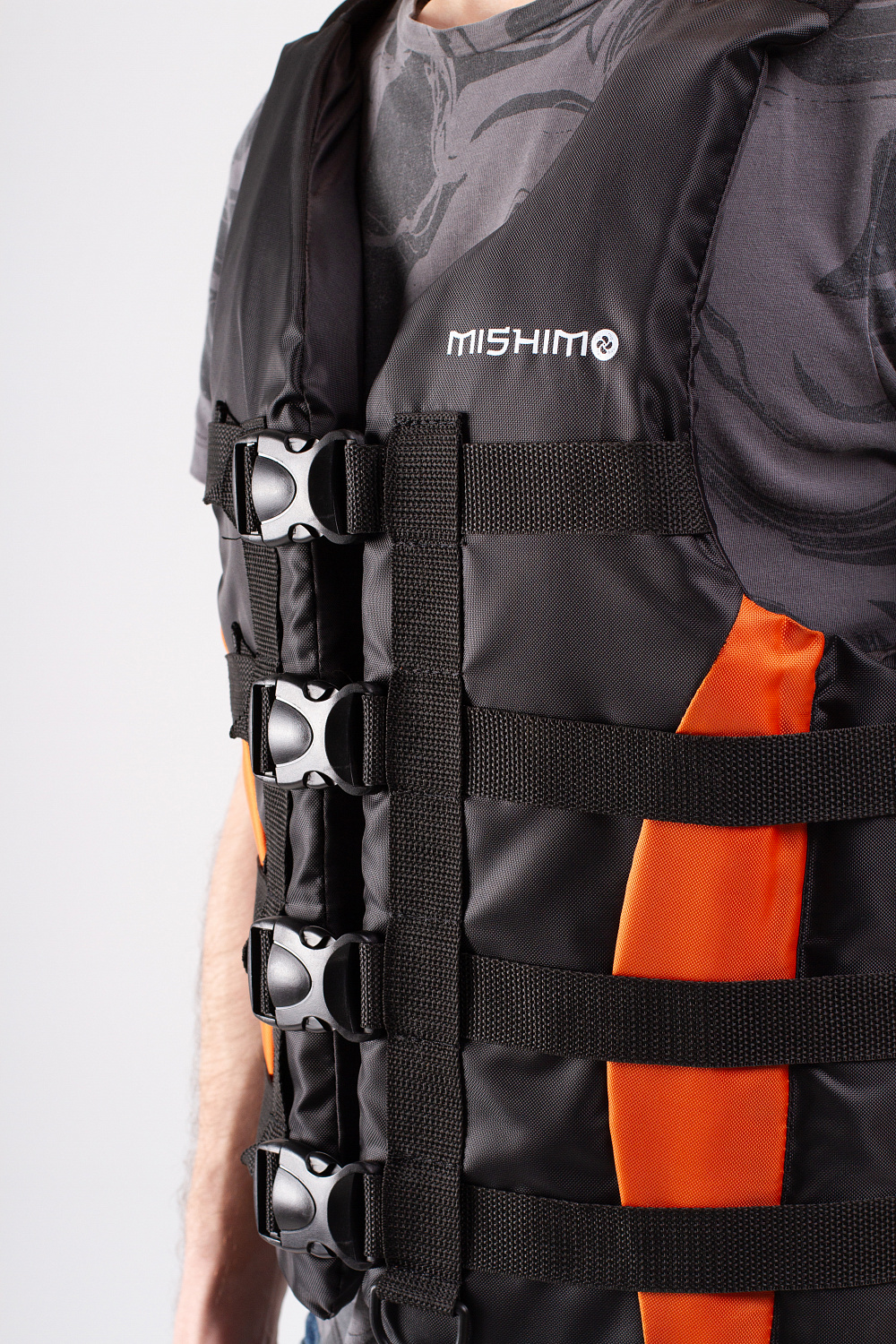 Жилет спасательный MISHIMO PRO Премиум качества Черно-оранжевый в Тольятти
